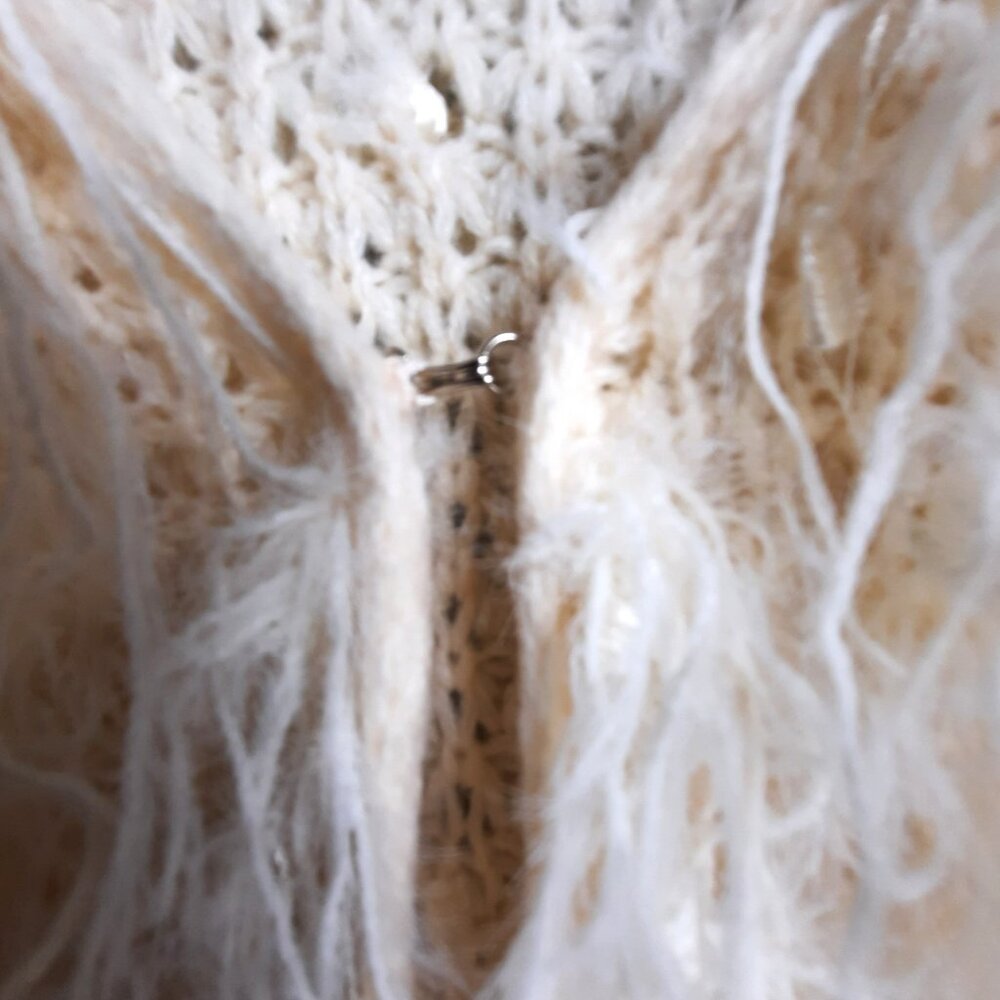 Statement piece, Shaggy knit open front cardigan, boho chic, Nado - Picture 5 of 9